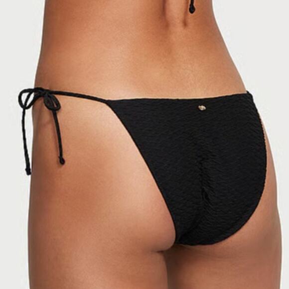 VS Swim Sexy Tee Push-Up Bikini Top + Side-Tie Cheeky Bikini Bottom Fishnet NEW - Picture 5 of 7